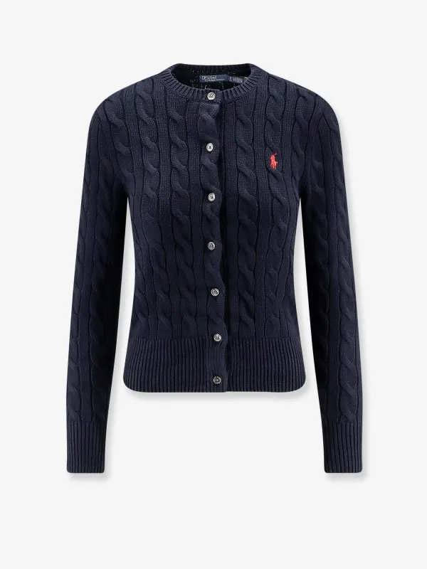 Cotton Cardigan with Contrasting Logo made by Polo by Ralph Lauren
