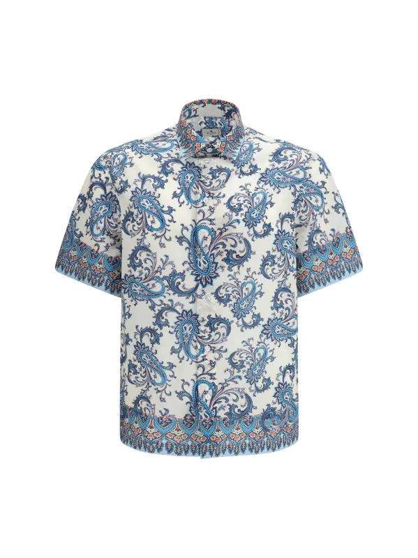 Cotton Shirt Blue made by Etro