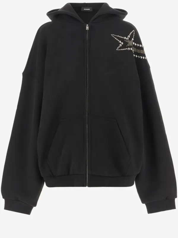 Cotton Hoodie with Star made by WE11DONE
