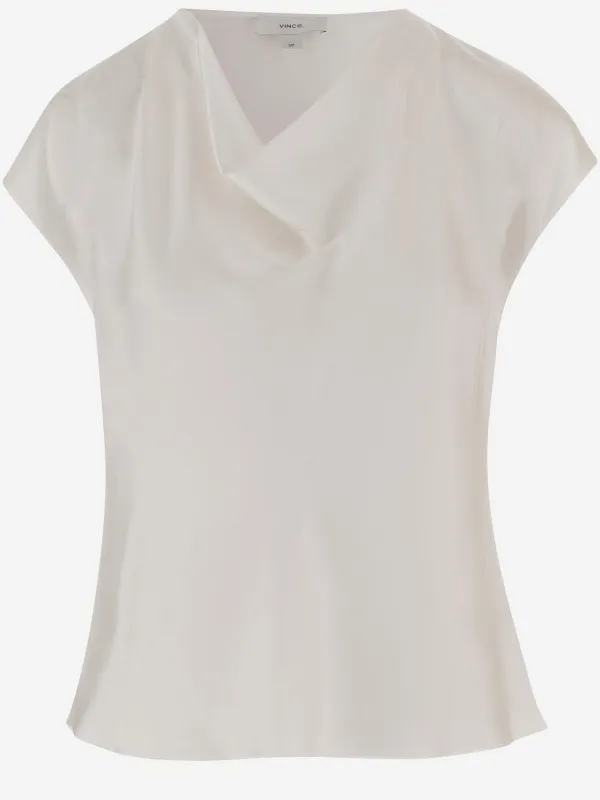 Silk Satin Shirt made by Vince