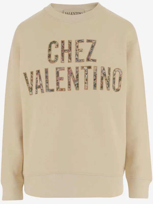Cotton Sweatshirt with Logo made by Valentino