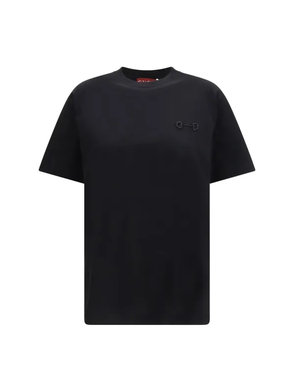 Cotton Jersey T-shirt Black/Mix made by Gucci