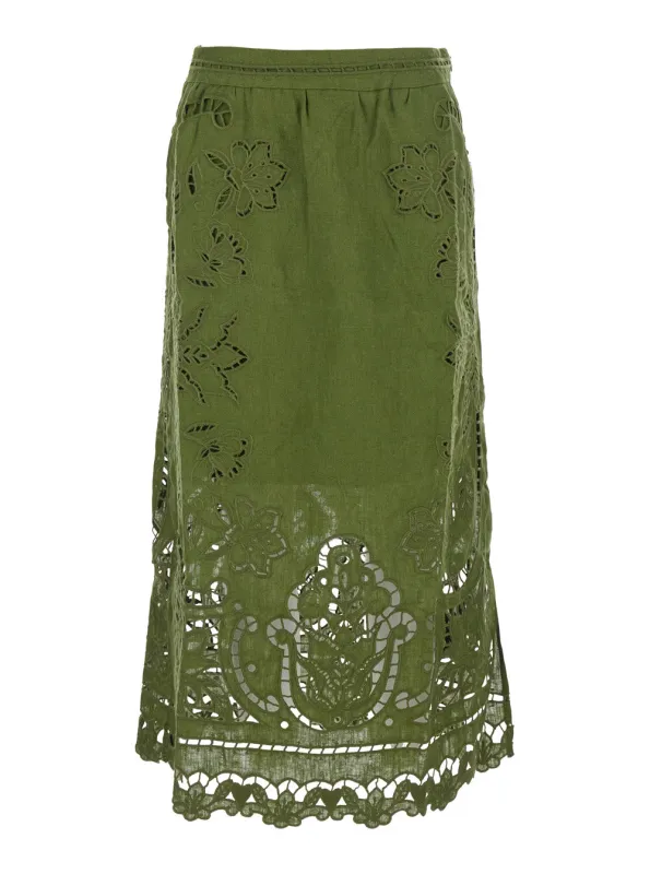 Dress Majestic Garden Green Linen made by FARM Rio