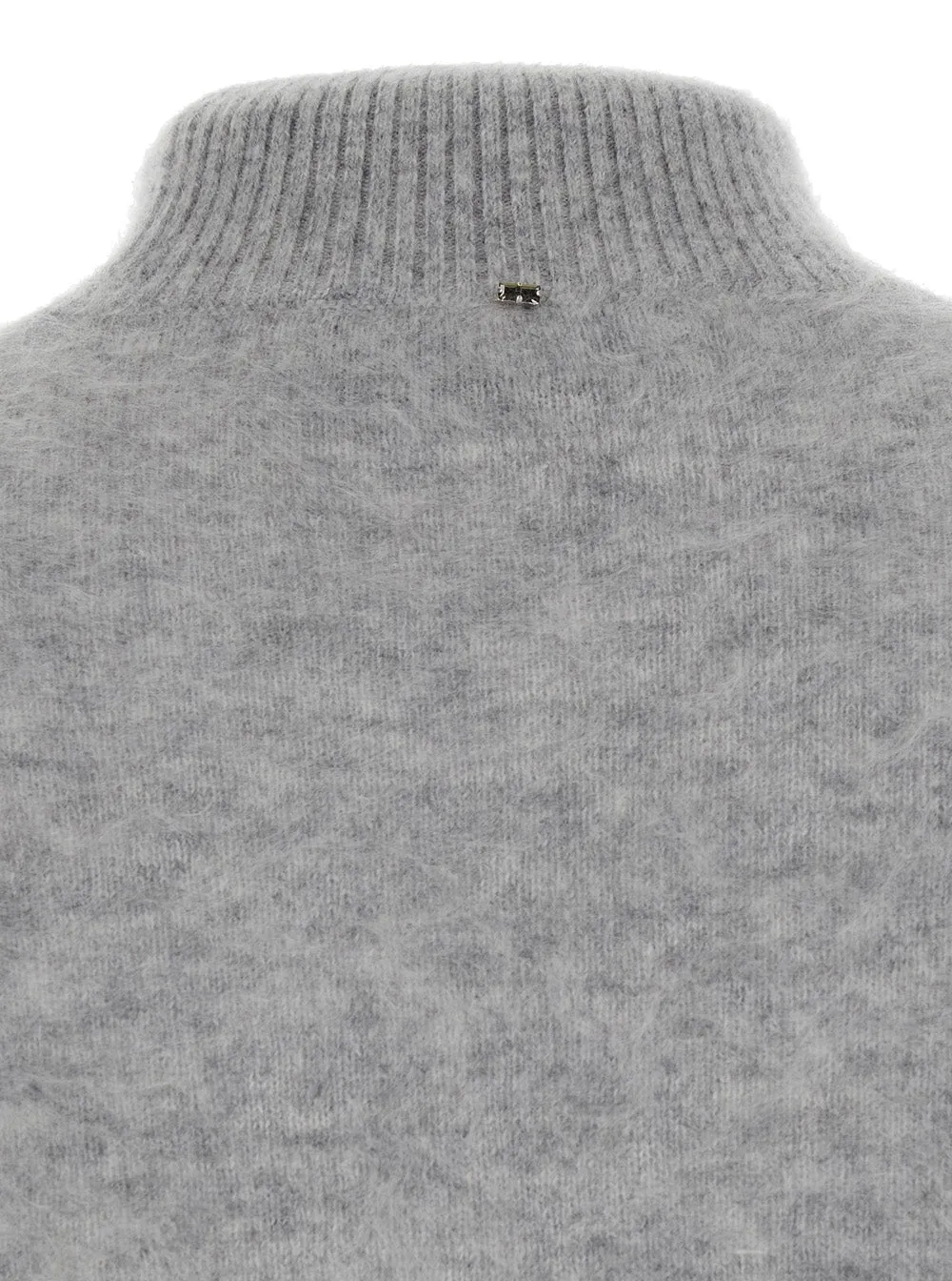 Gubbio Grey Cropped Cashmere Sweater sold by Lord & Taylor product image thumbnail 3