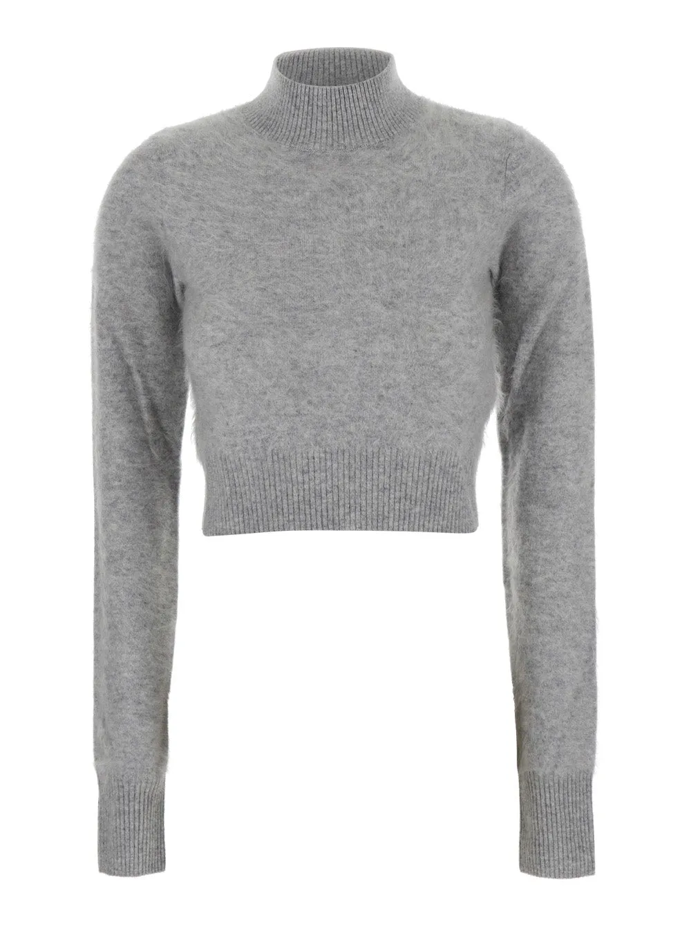 Gubbio Grey Cropped Cashmere Sweater sold by Lord & Taylor