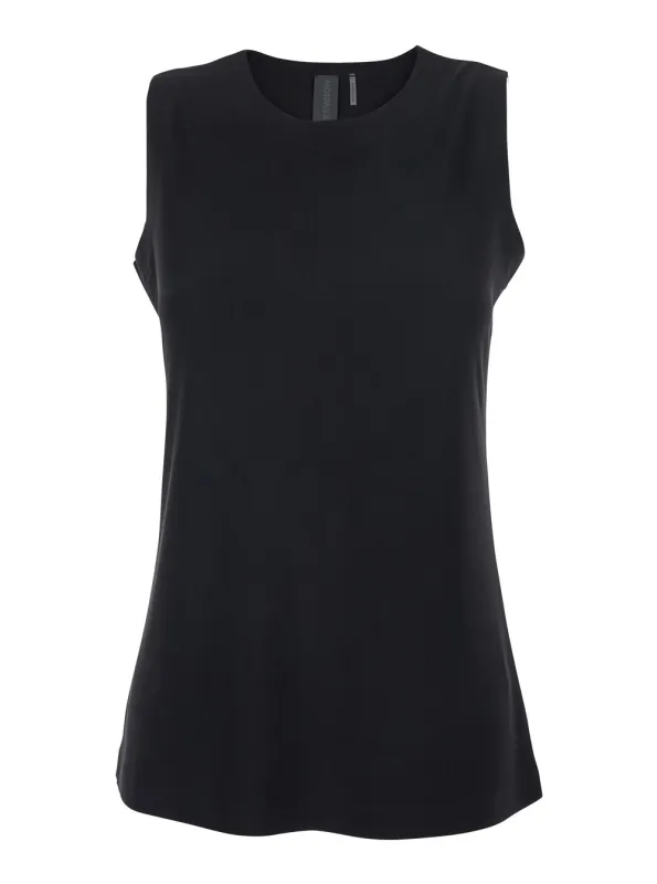 Top Round Neck Sleeveless Black made by Norma Kamali
