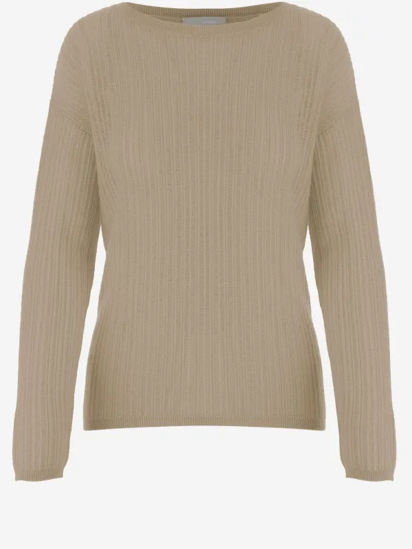 Cashmere Sweater with Curved Hem made by Allude
