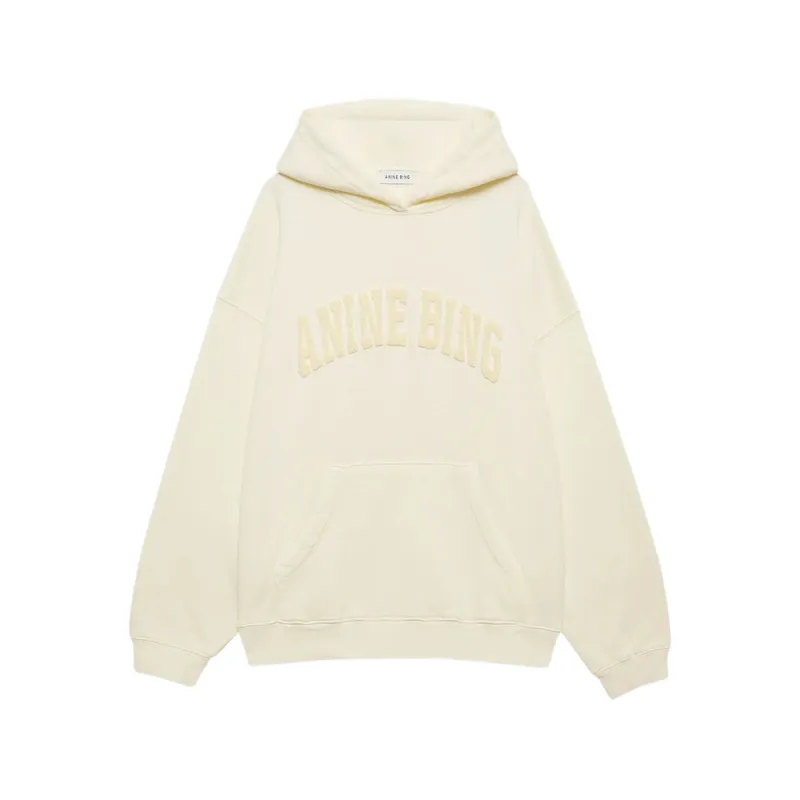 Classic Hooded Sweatshirt with Logo Detail made by Anine Bing