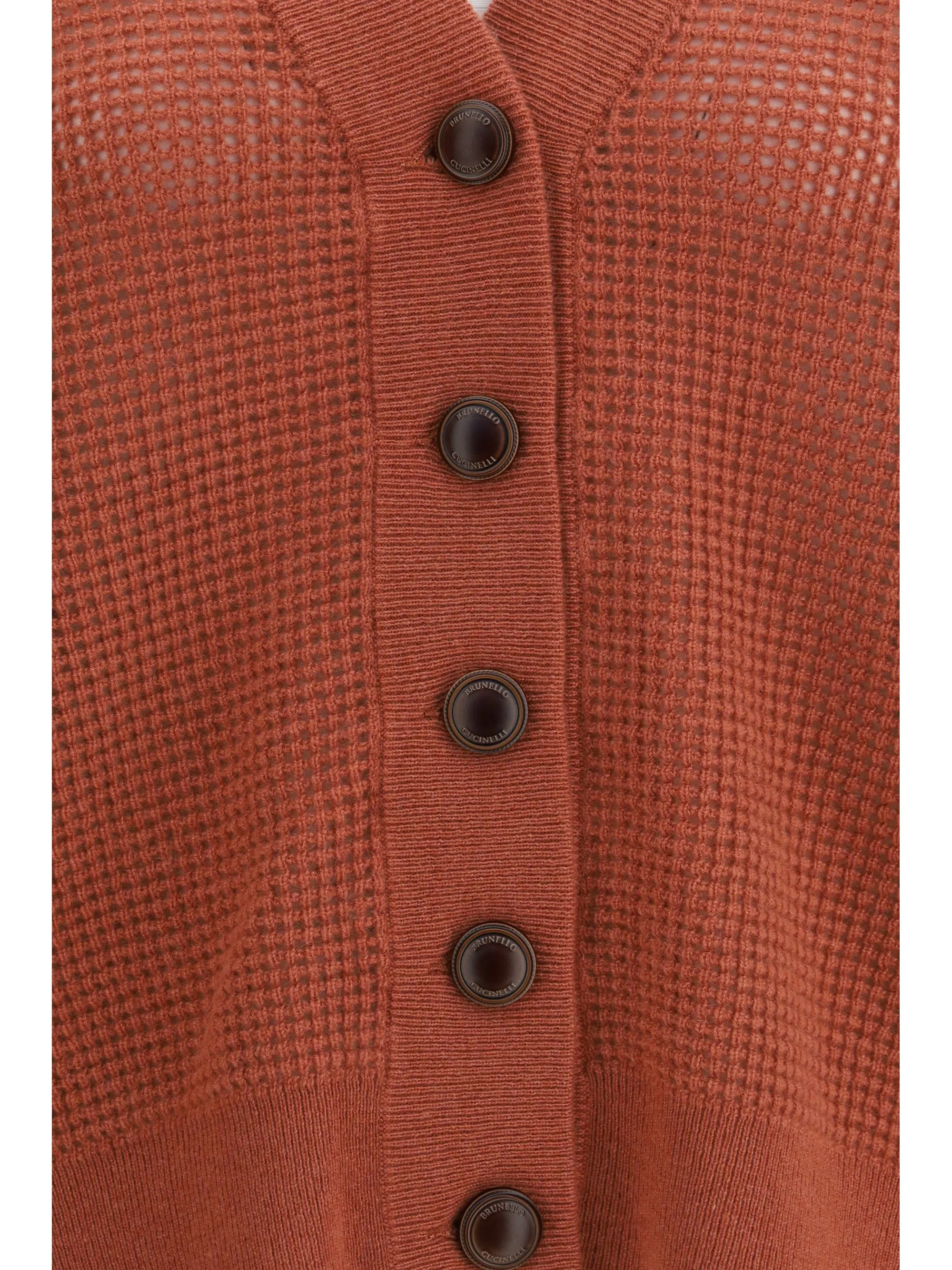 Cardigan V-neck Cashmere Orange Flame/Oyster sold by Lord & Taylor product image thumbnail 3