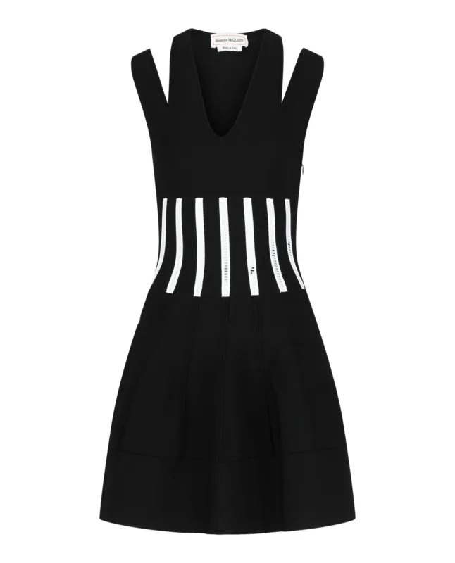 Coutout Shoulder Corset Mini Dress made by Alexander McQueen