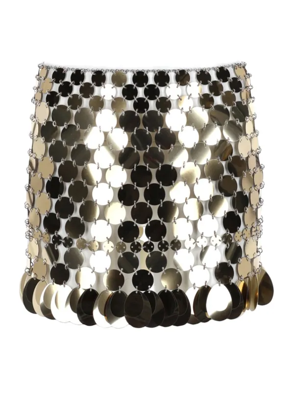 Mini Skirt in Gold Sequins made by Rabanne