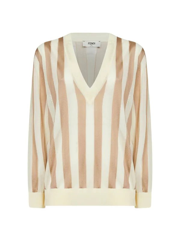 Knit Sweater Pequin Silk-Cotton made by Fendi