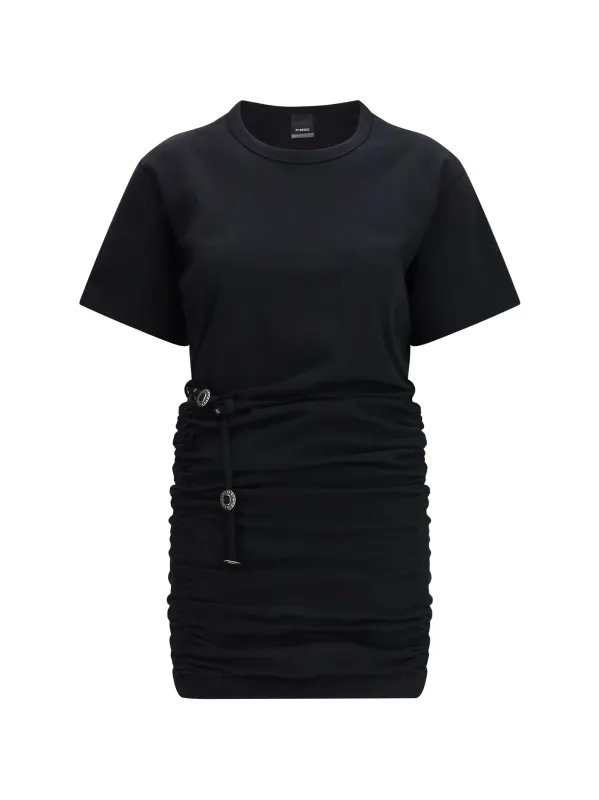 Short Jersey Dress Black Limousine made by Pinko