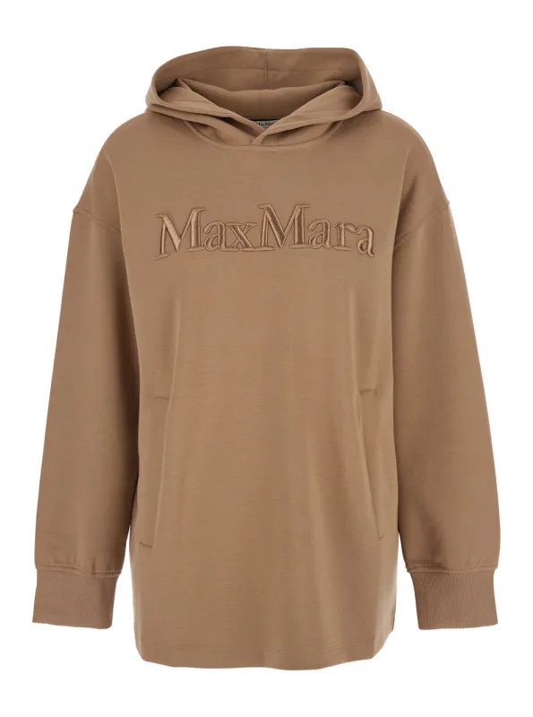 Beige Hoodie with Dropped Shoulders made by Lord & Taylor