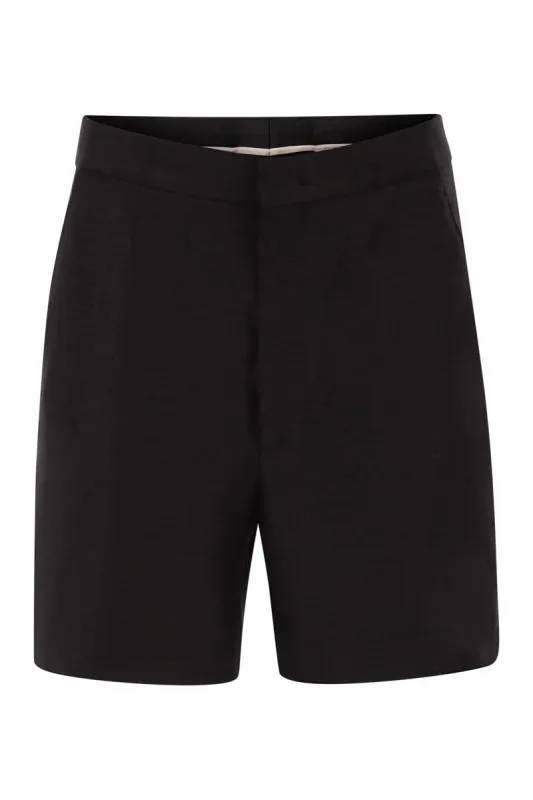 ELLE - TAILORED LINEN BERMUDA SHORTS made by Tagliatore
