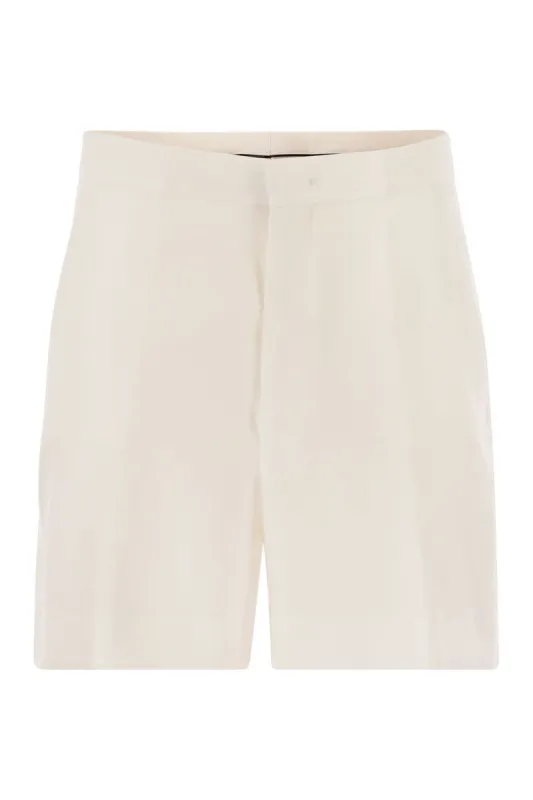 ELLE - TAILORED LINEN BERMUDA SHORTS made by Tagliatore