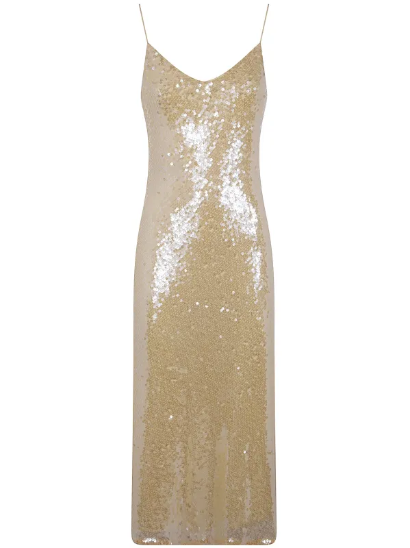 WOVEN "SLIP DRESS" MIDI DRESS made by Lauren Ralph Lauren