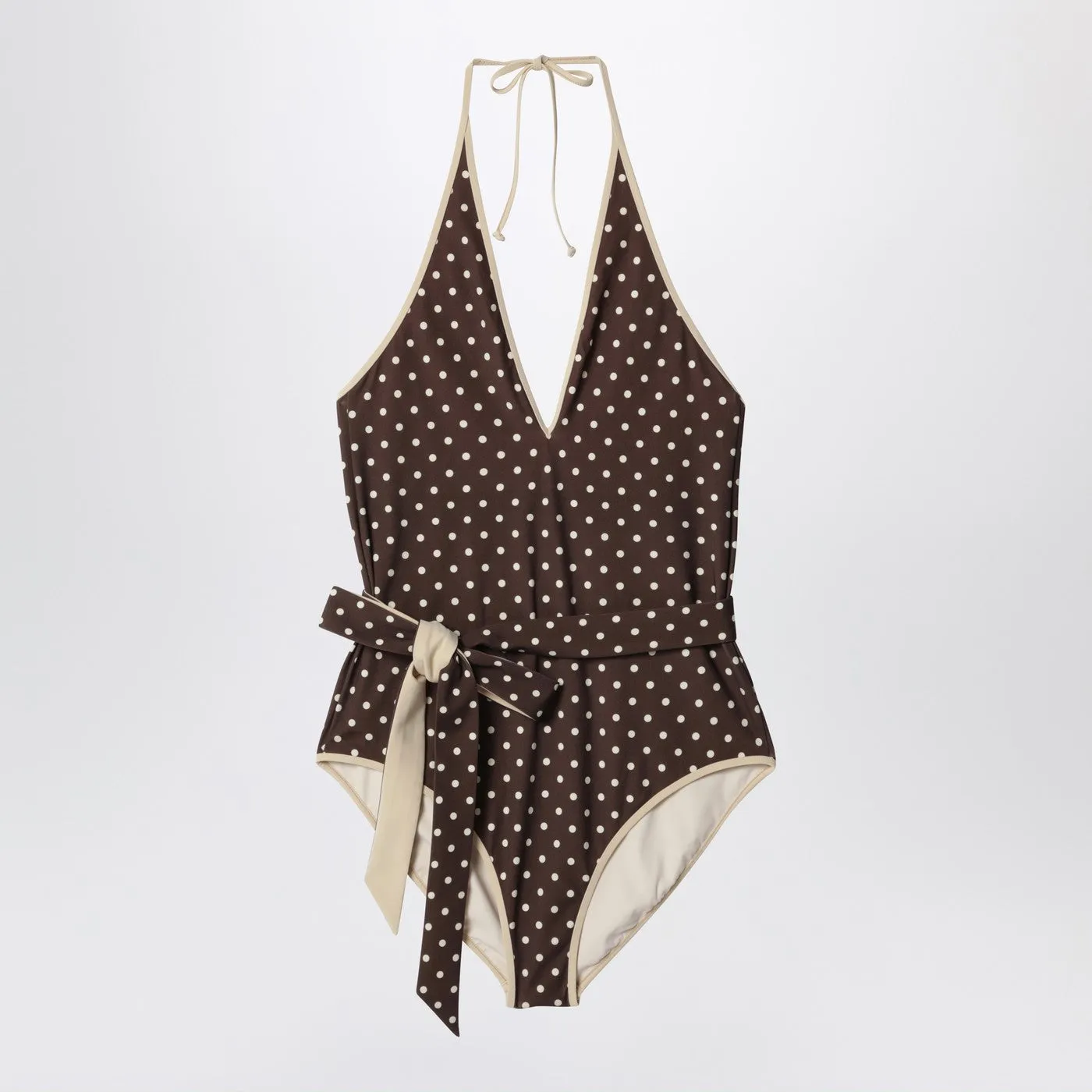 BROWN SWIMSUIT WITH PLUSDEPOIS MOTIF sold by Lord & Taylor