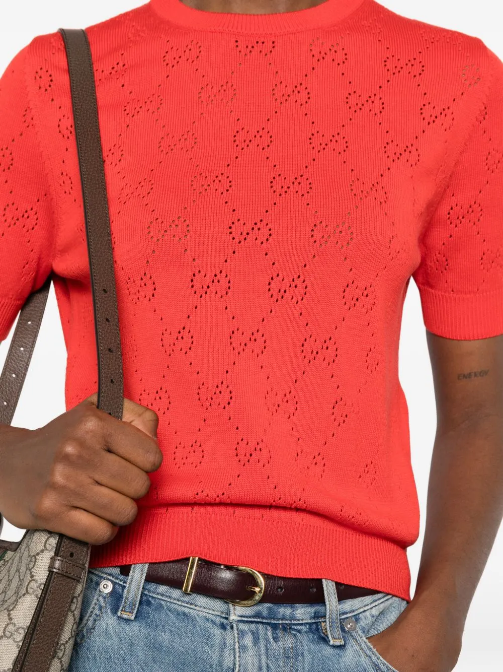 SILK AND COTTON KNIT T-SHIRT sold by Lord & Taylor product image thumbnail 3