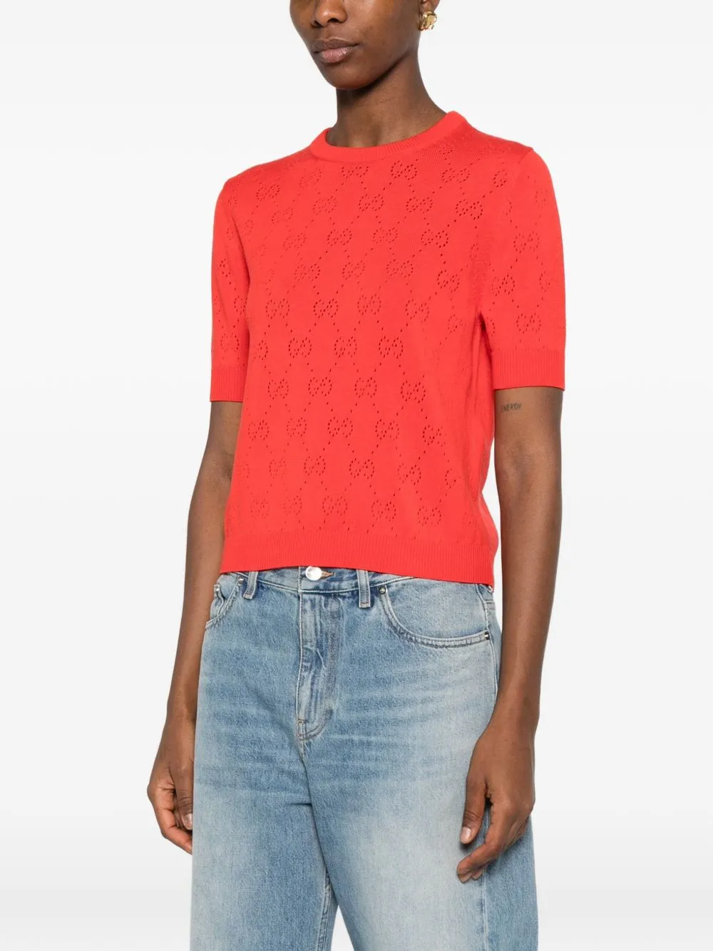 SILK AND COTTON KNIT T-SHIRT sold by Lord & Taylor product image thumbnail 5