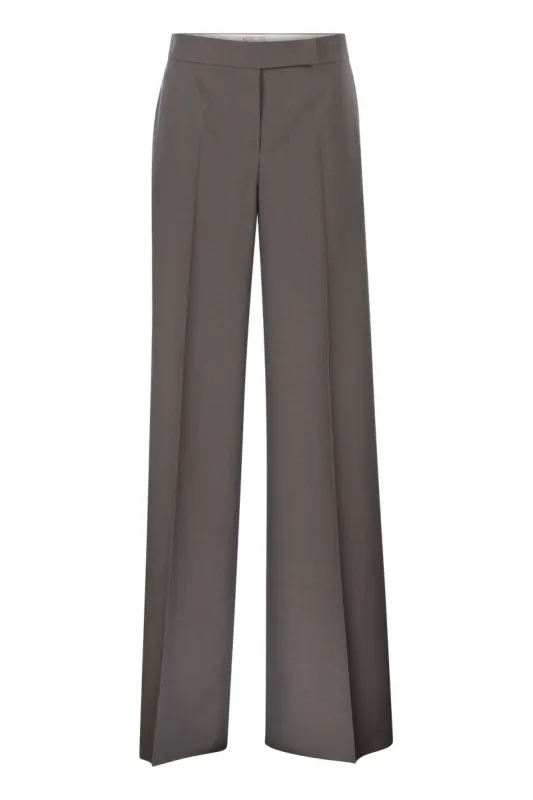 MXSSERIO - WIDE-LEG TROUSERS IN PURE WOOL made by MaxMara
