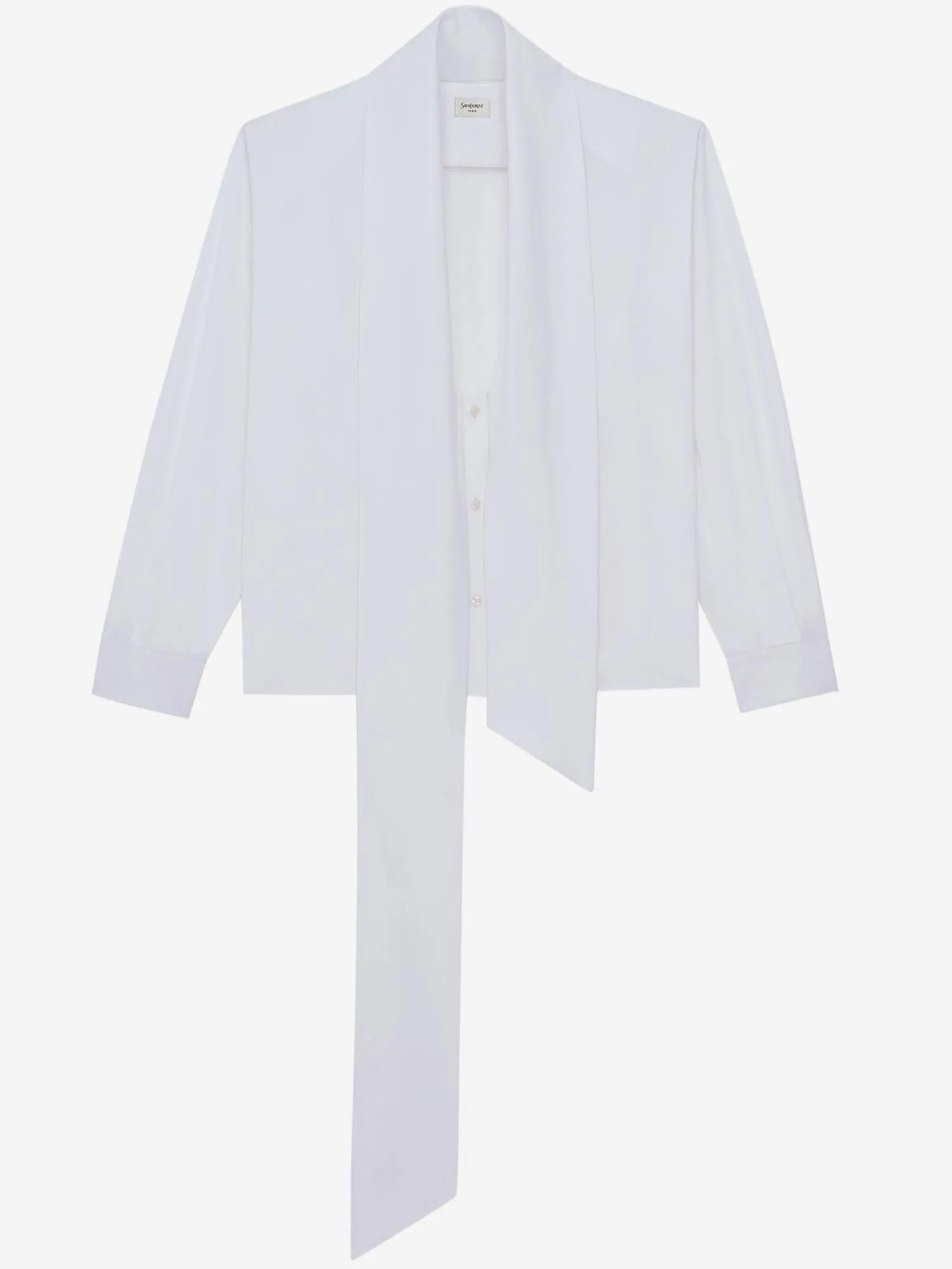 Shirt Lavallière Cotton Poplin White sold by Lord & Taylor product image thumbnail 3