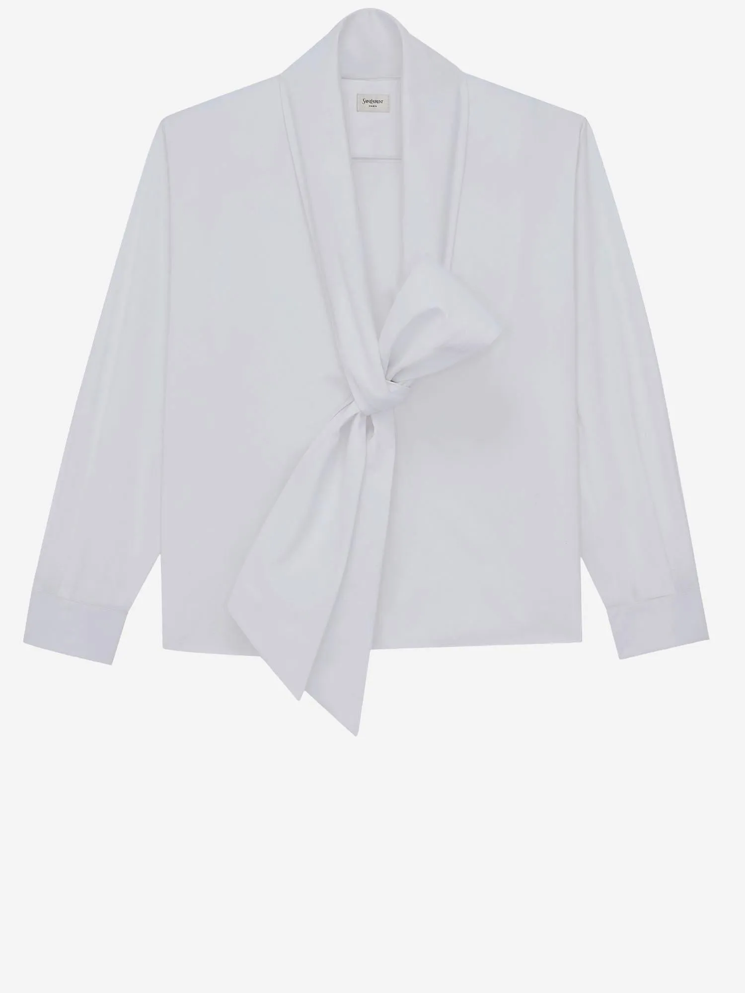 Shirt Lavallière Cotton Poplin White sold by Lord & Taylor