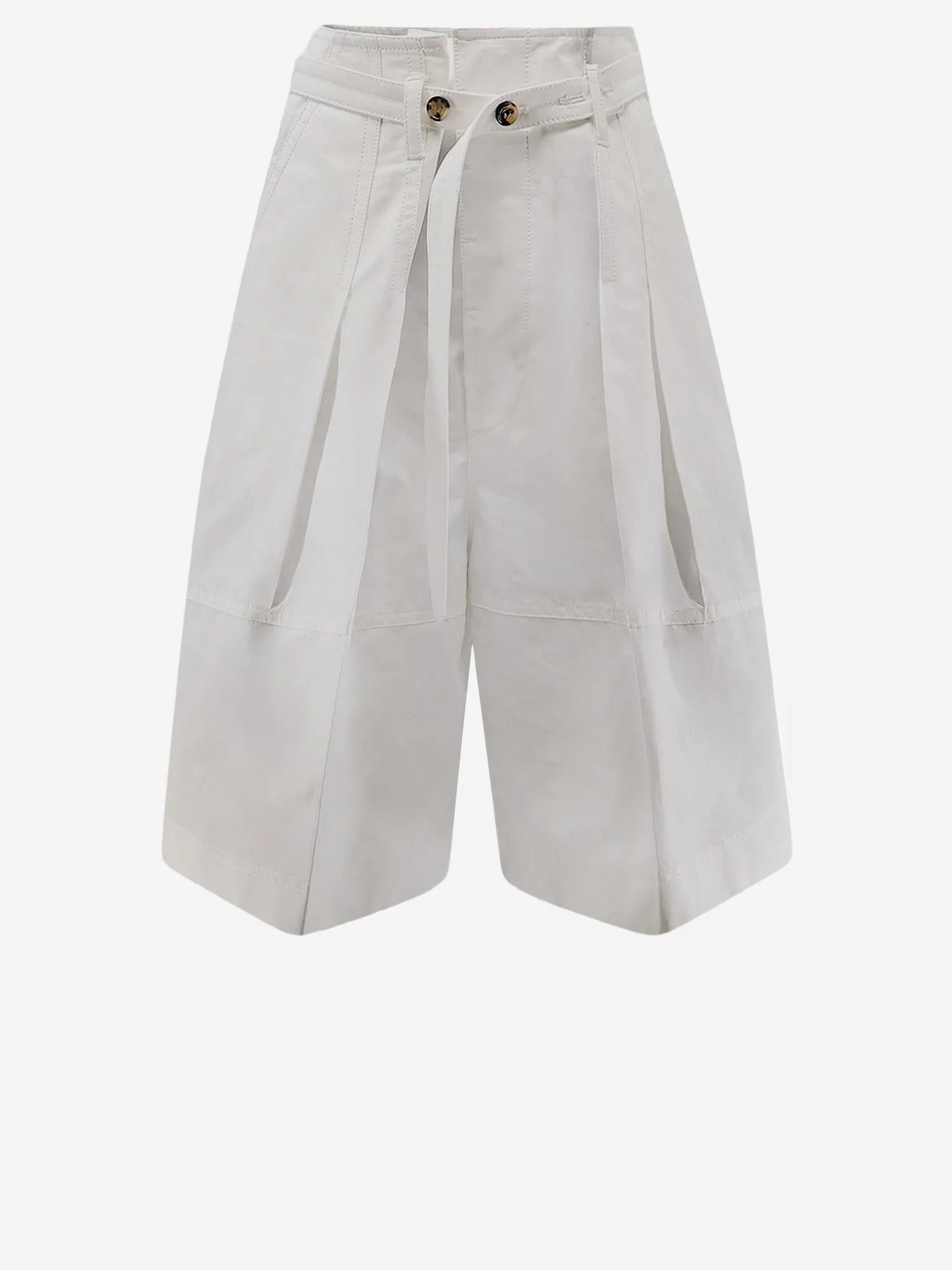 Cropped Cotton Trousers White sold by Lord & Taylor