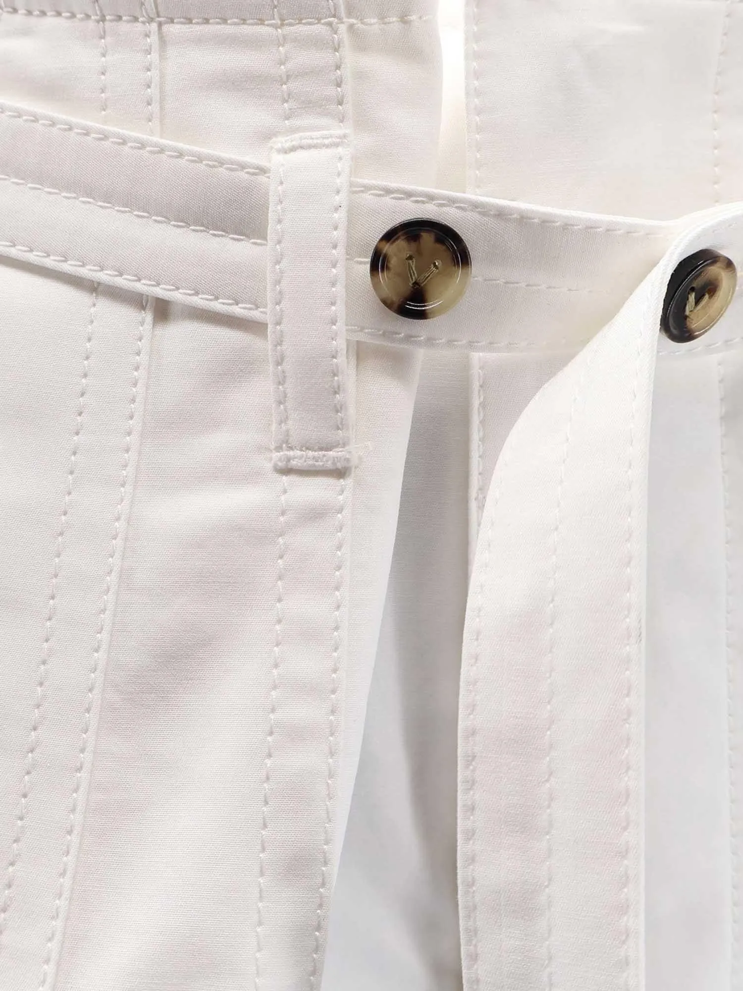 Cropped Cotton Trousers White sold by Lord & Taylor product image thumbnail 2