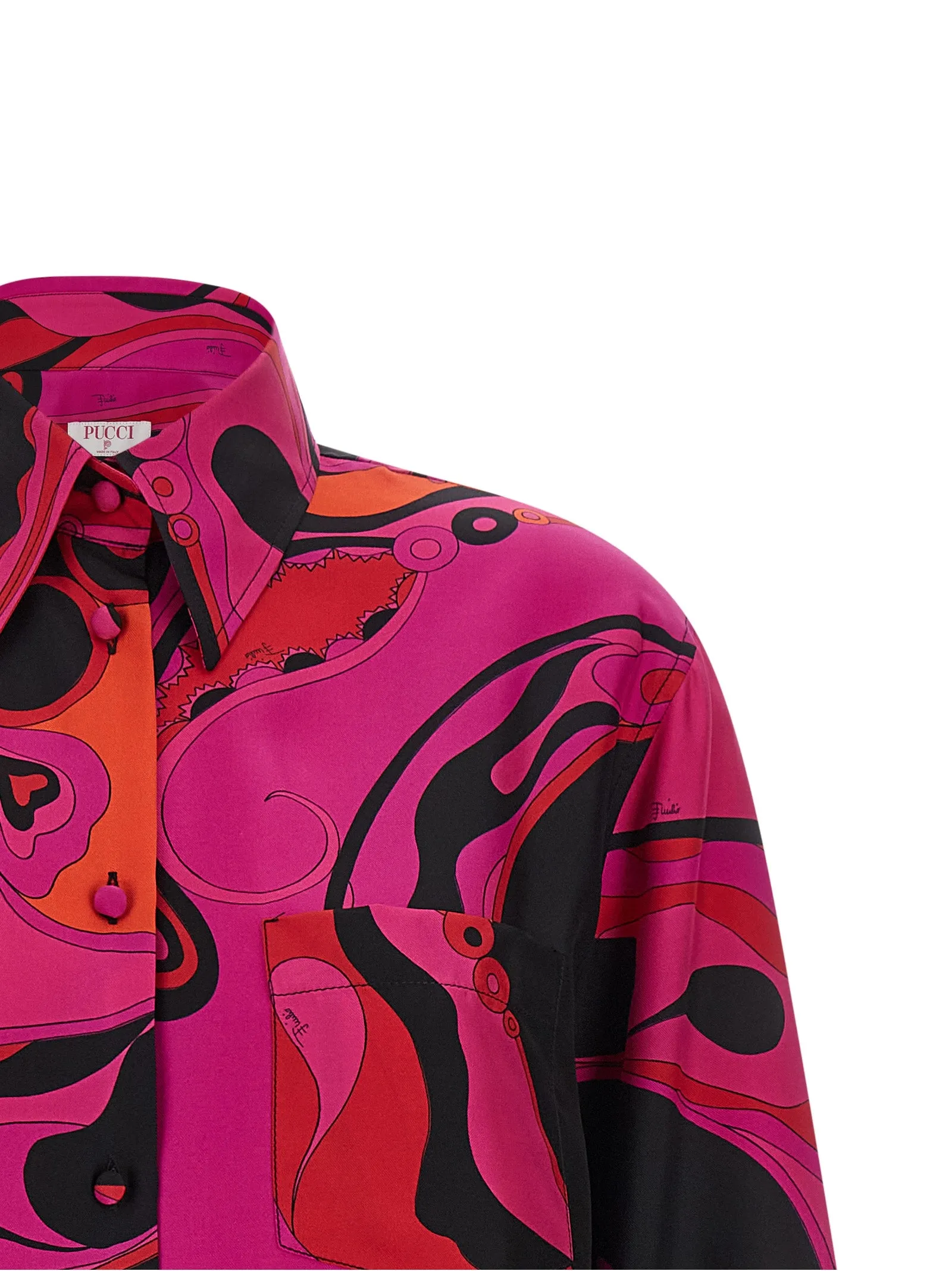 Patterned silk shirt sold by Lord & Taylor product image thumbnail 3