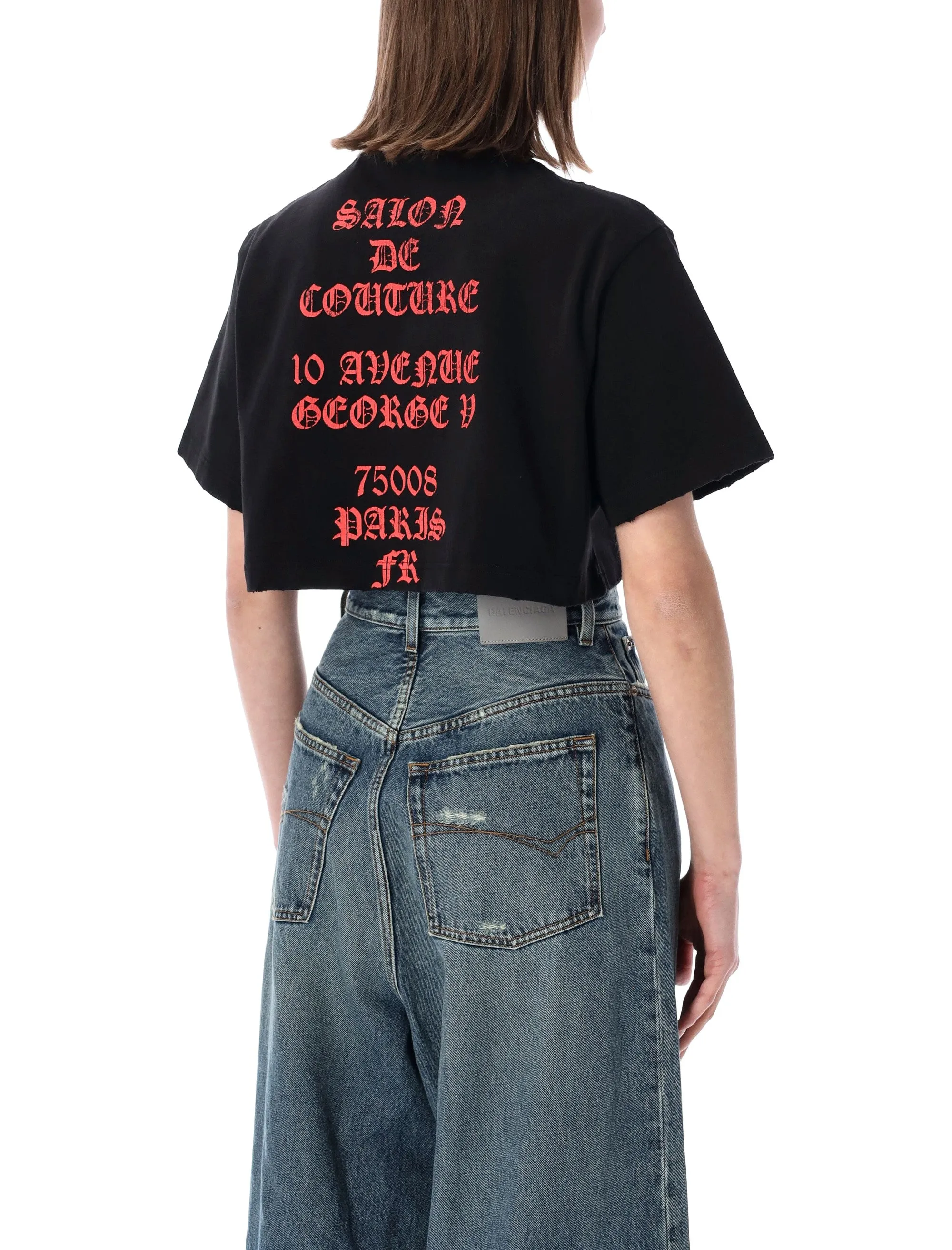 BALENCIAGA CROPPED SACRÉ CŒUR PRINT T-SHIRT sold by Lord & Taylor product image thumbnail 2
