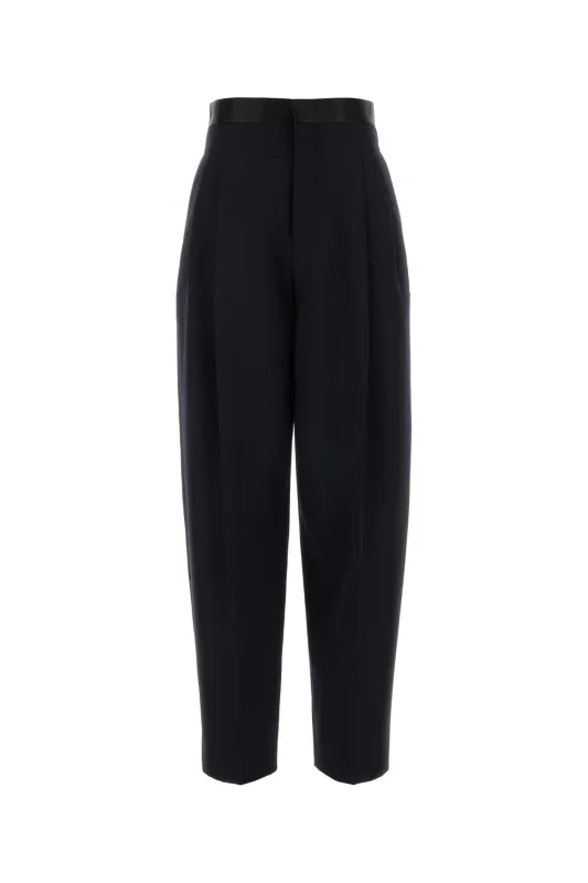 MIDNIGHT BLUE WOOL WIDE-LEG PANT made by Bottega Veneta