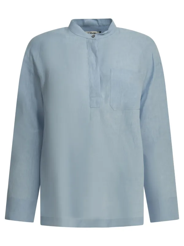 LIGHT BLUE LINEN CASUAL SHIRT made by Lord & Taylor