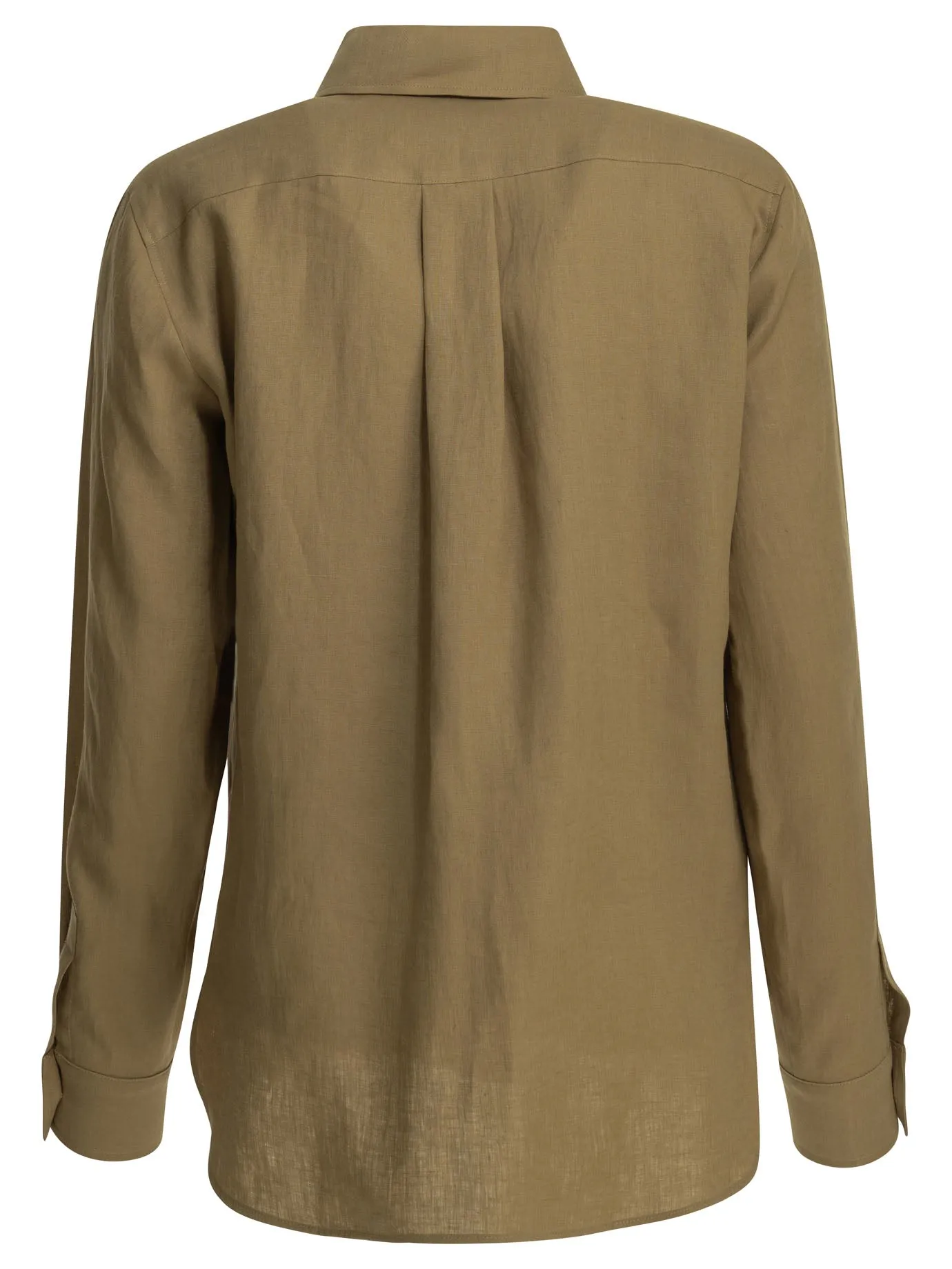 BROWN LINEN CASUAL SHIRT sold by Lord & Taylor product image thumbnail 2