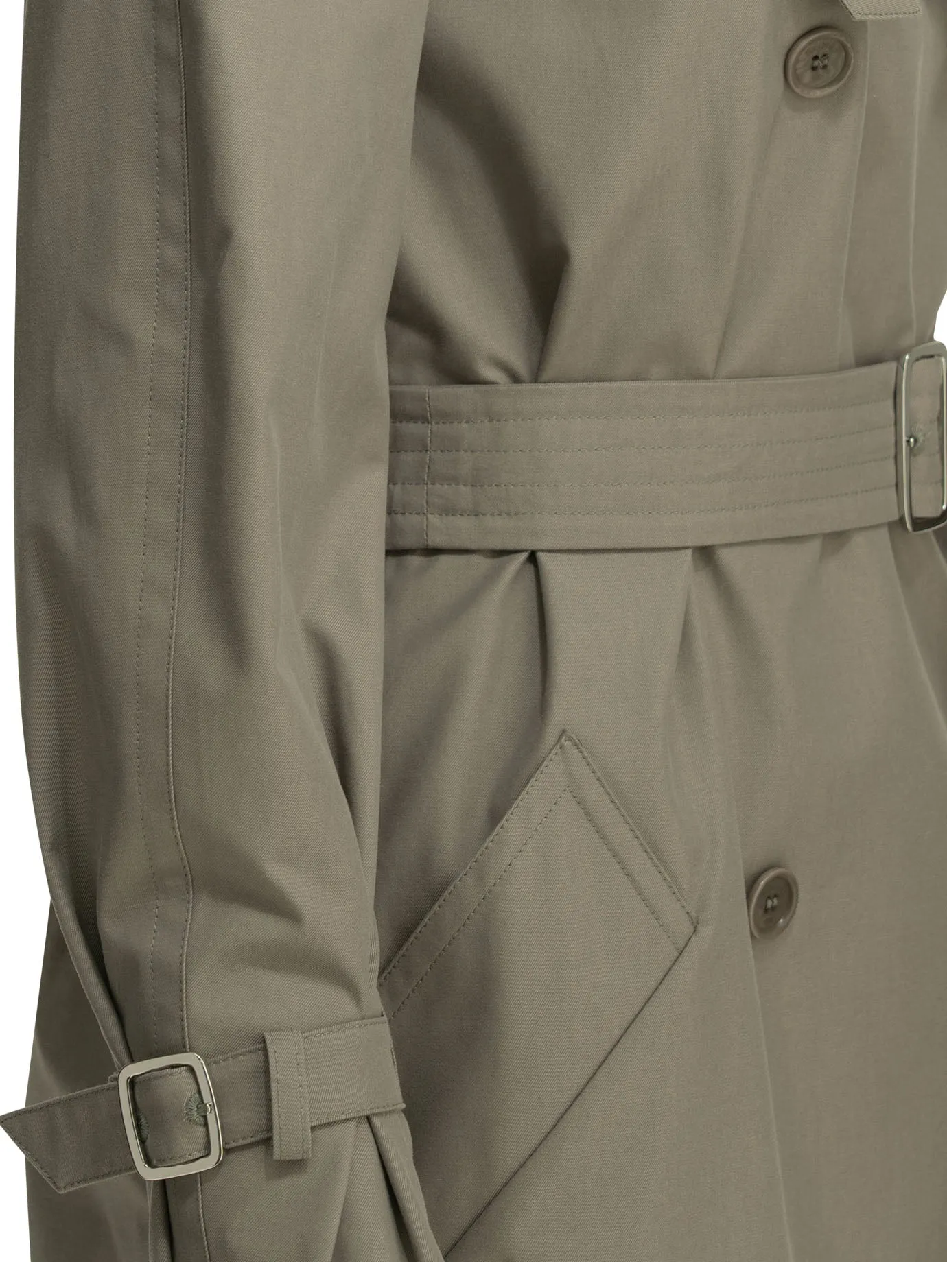GREY COTTON ACETATE POLYESTER DRIP-PROOF TRENCH COAT sold by Lord & Taylor product image thumbnail 4
