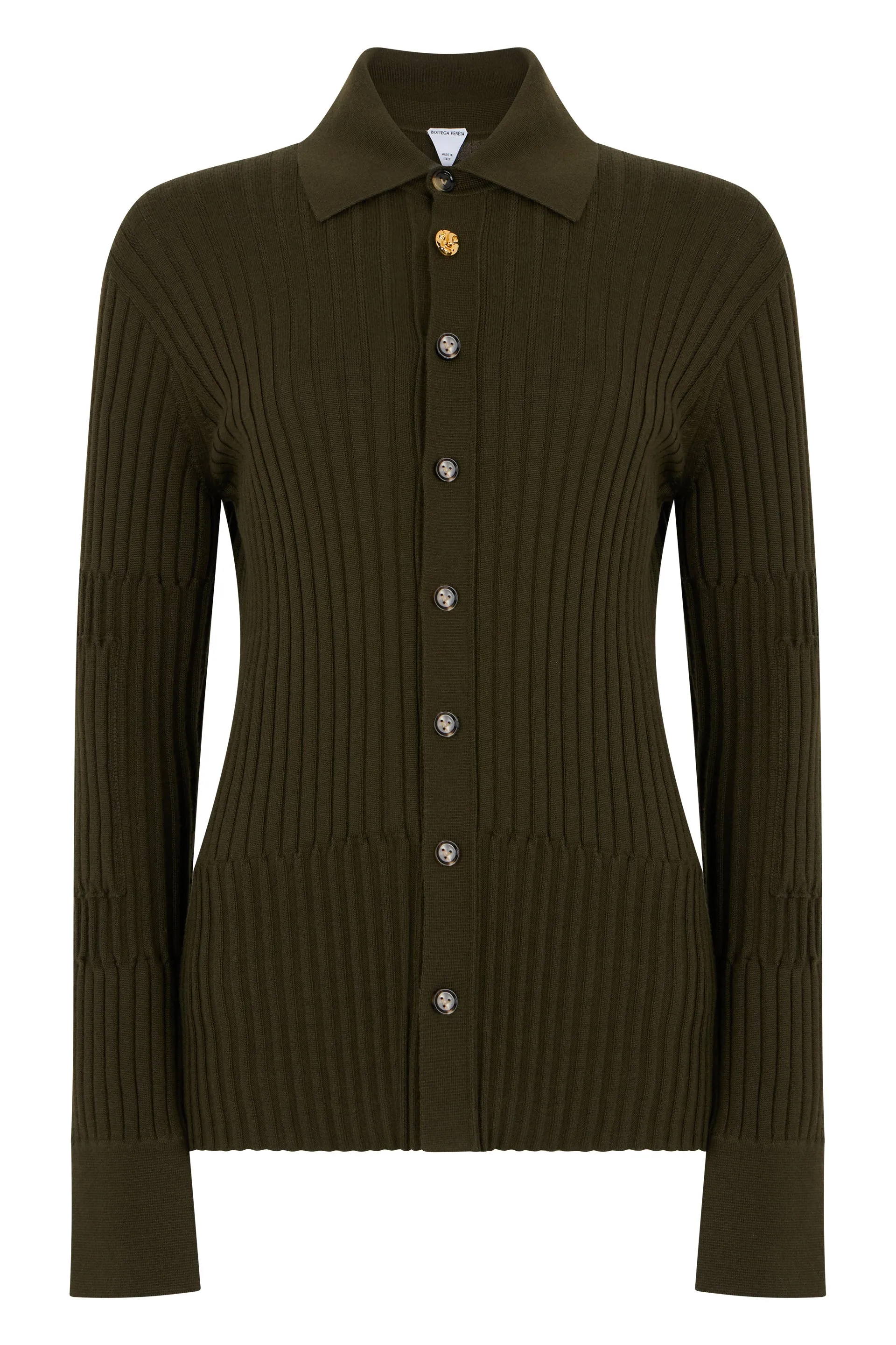 Ribbed Silk-Cashmere Top Khaki sold by Lord & Taylor