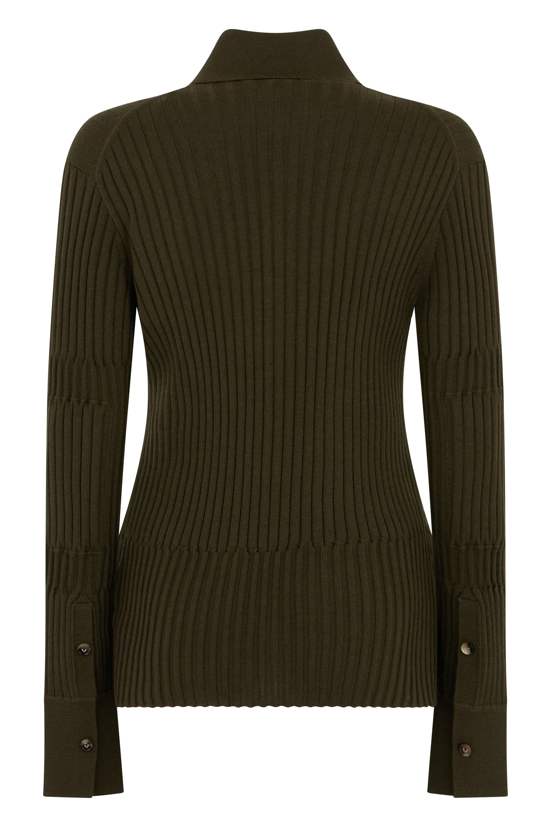 Ribbed Silk-Cashmere Top Khaki sold by Lord & Taylor product image thumbnail 2