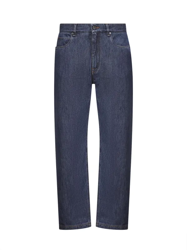 Jeans Straight Five-Pocket Blue made by Fendi