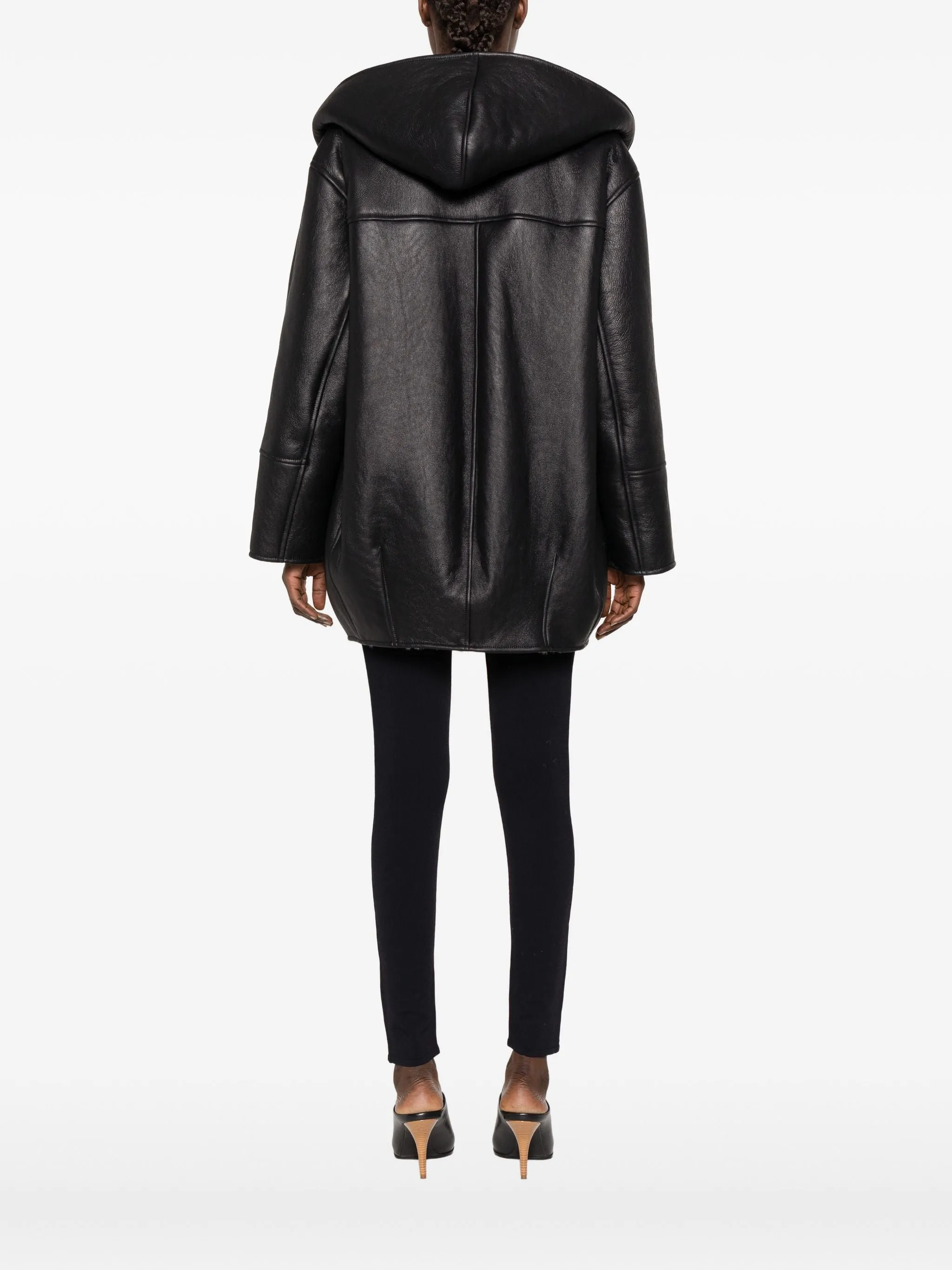 HOODED SHEARLING COAT sold by Lord & Taylor product image thumbnail 3