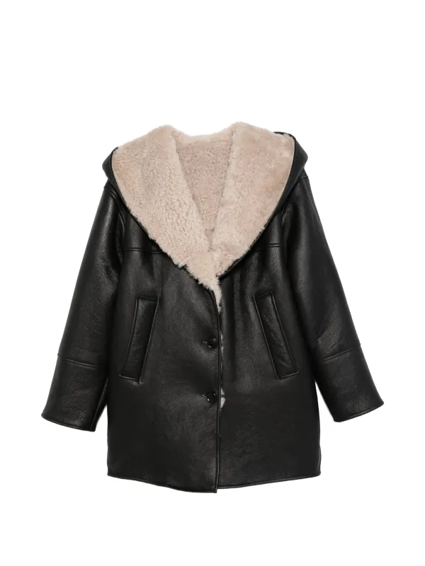 HOODED SHEARLING COAT made by Alaia
