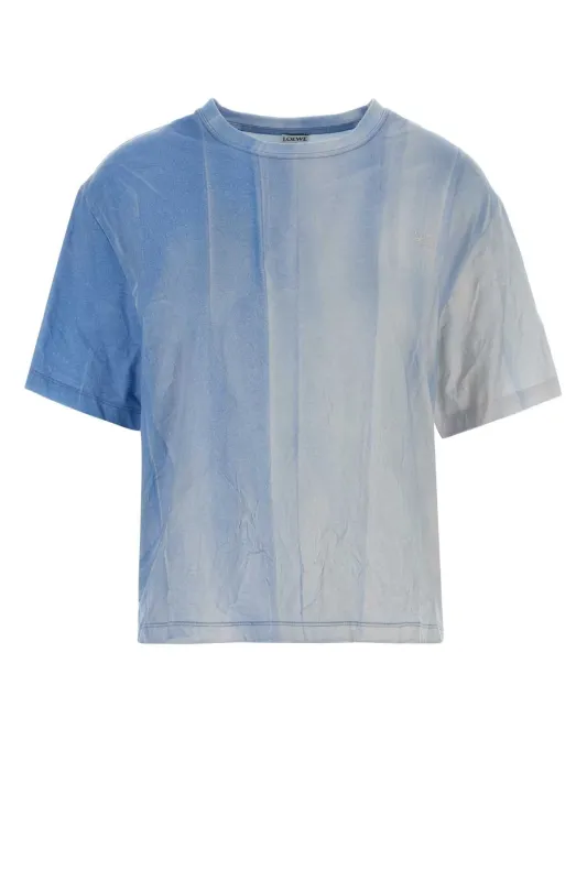 LIGHT-BLUE JERSEY T-SHIRT made by Loewe