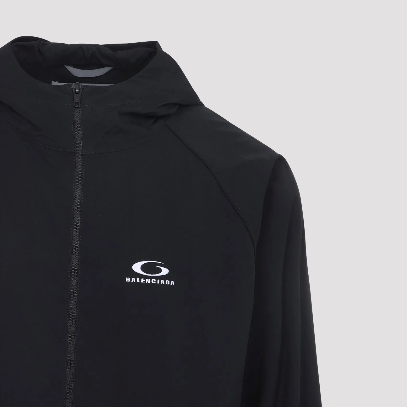 TECHNICAL HOODED TRACK JACKET IN POLYAMIDE, BLACK sold by Lord & Taylor product image thumbnail 4