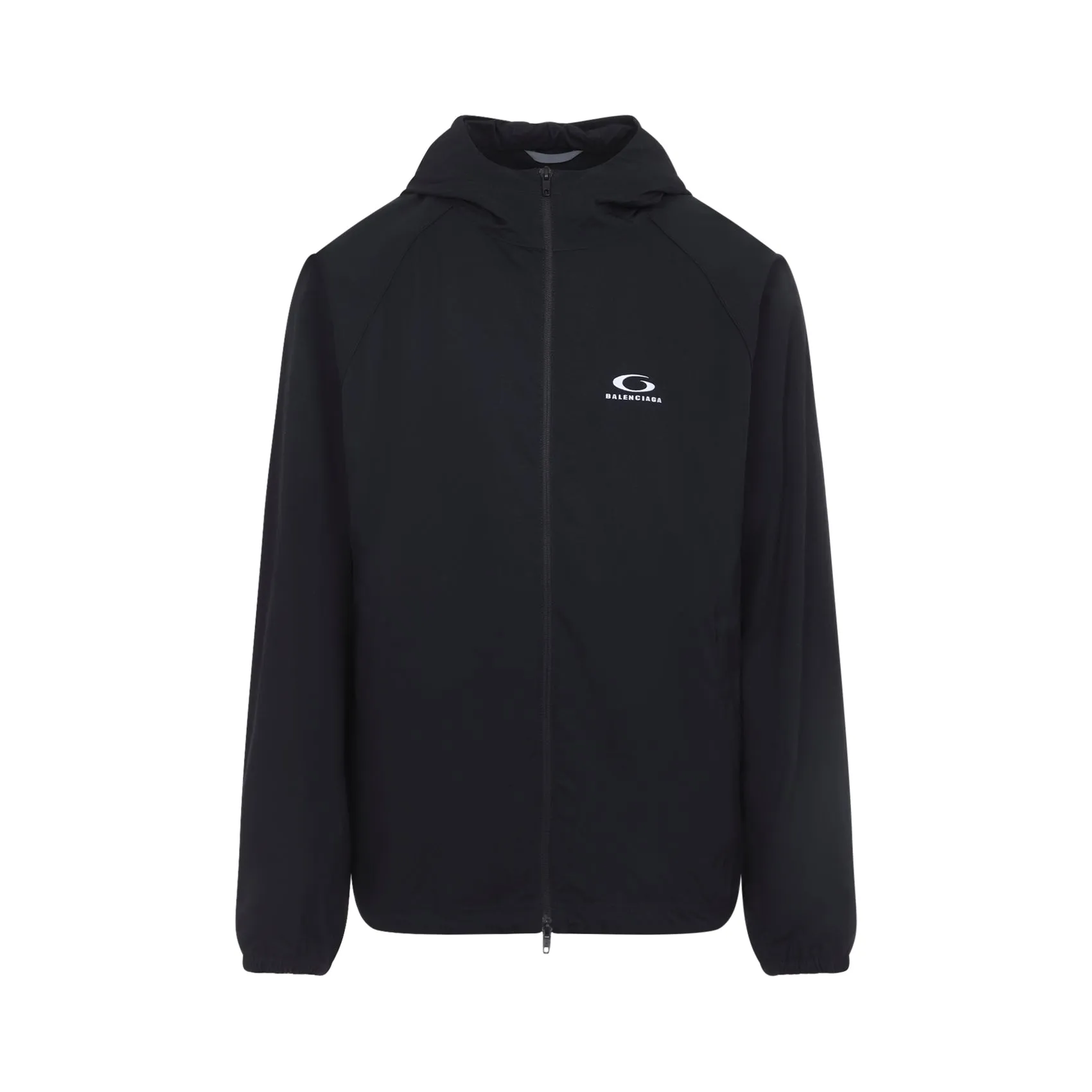 TECHNICAL HOODED TRACK JACKET IN POLYAMIDE, BLACK sold by Lord & Taylor