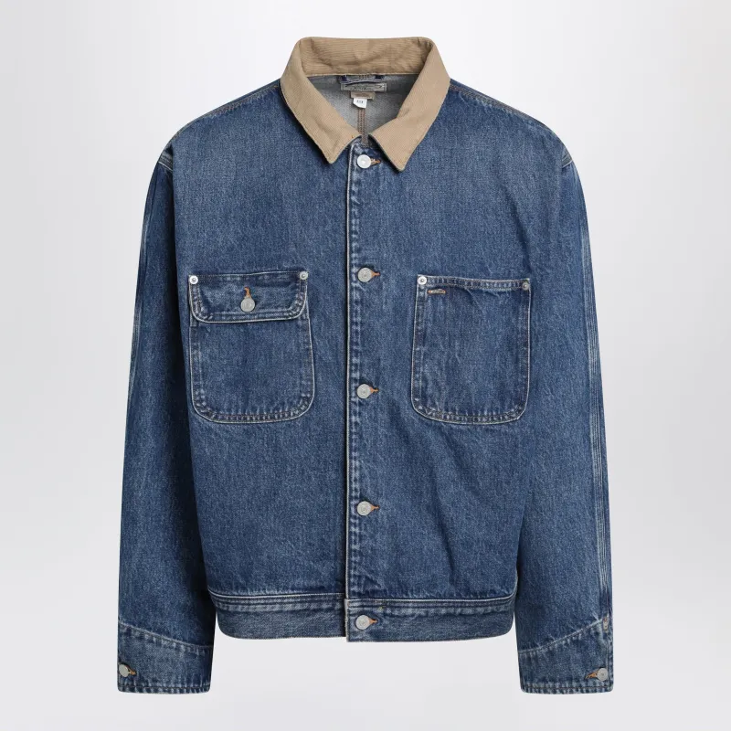 BLUE DENIM JACKET WITH RIBBED COLLAR made by Polo by Ralph Lauren