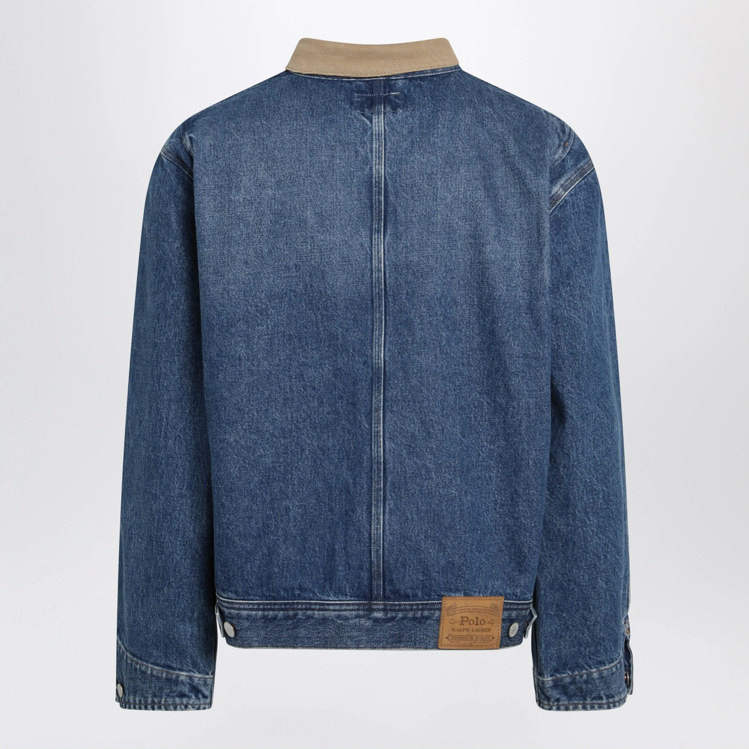 BLUE DENIM JACKET WITH RIBBED COLLAR sold by Lord & Taylor product image thumbnail 2
