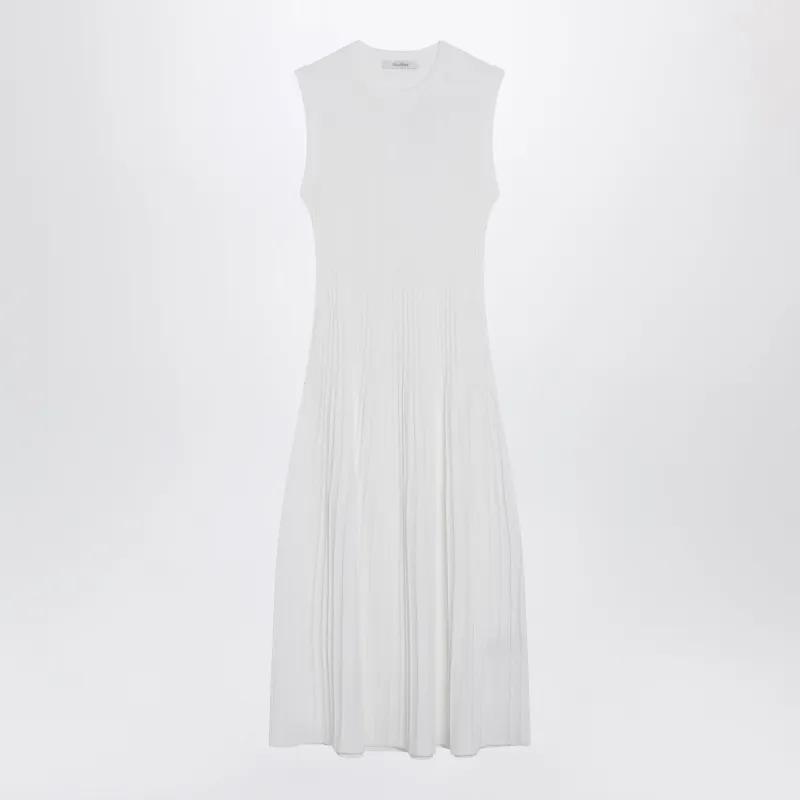 MIDI DRESS IN WHITE CRêPE VISCOSE made by MaxMara