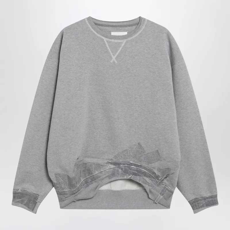 TAPED COTTON JERSEY SWEATSHIRT IN GREY made by Maison Margiela
