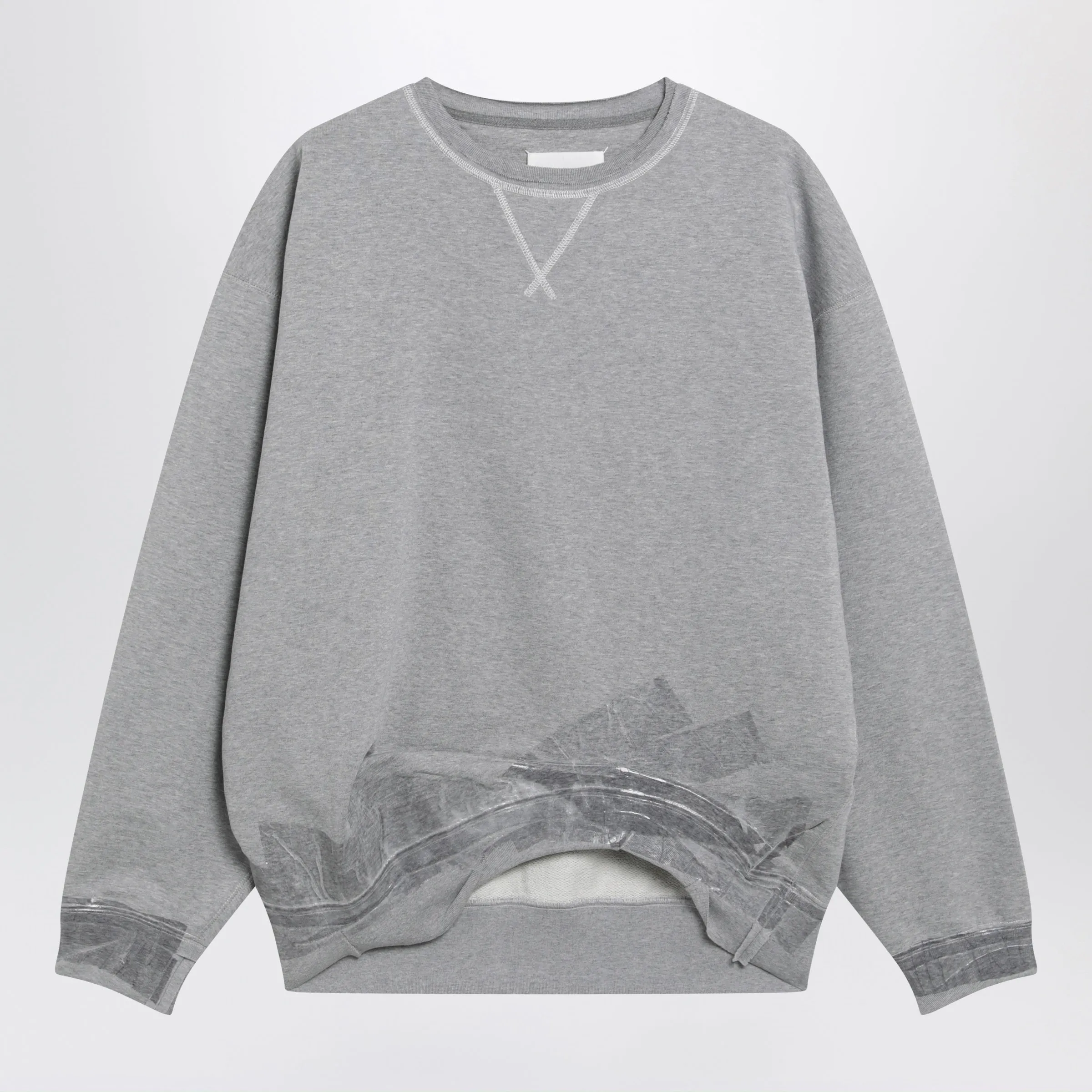 TAPED COTTON JERSEY SWEATSHIRT IN GREY sold by Lord & Taylor