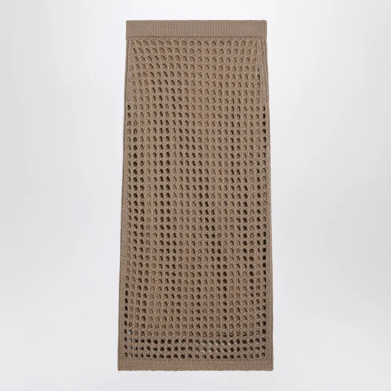 MESH COTTON MAXI SKIRT IN DESERT made by MaxMara
