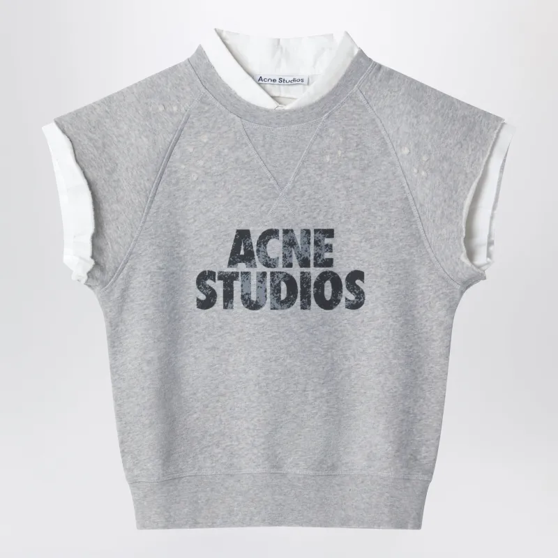 LAYERED FLEECE VEST GREY MELANGE made by Acne Studios